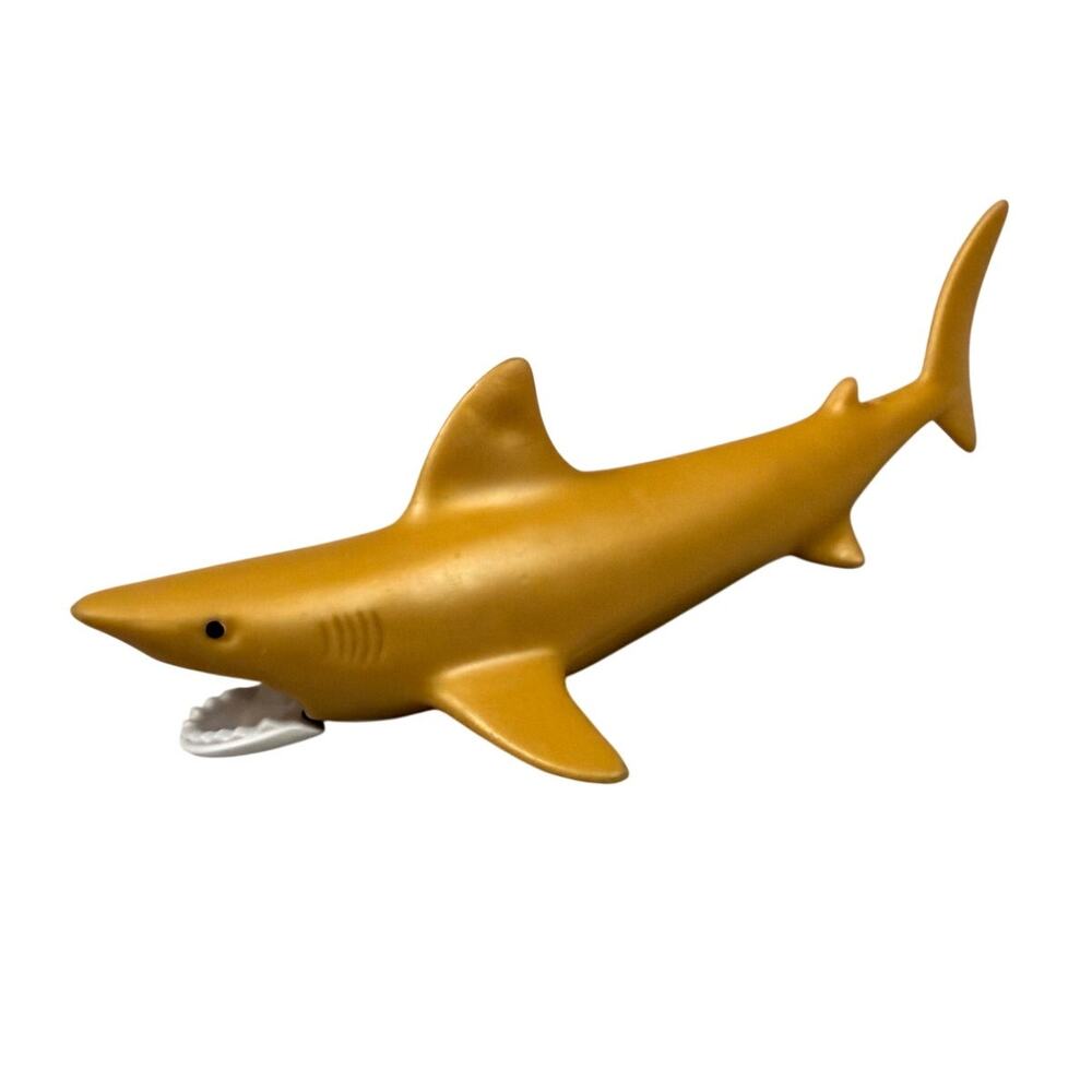 Playmobil 1998 Yellow Golden Shark Toy Figure Movable Mouth Open Close